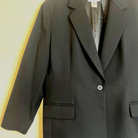 Pendleton Petite Women's Black Blazer Jacket Size 18 Virgin Wool Professional - Picture 6 of 16